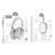Навушники Big Bluetooth Hoco Apple AirPods W35 MAX silver 34509 фото