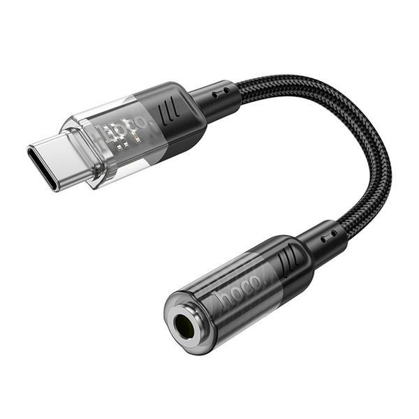 AUX Hoco LS37 to Type-C adapter black 46845 фото