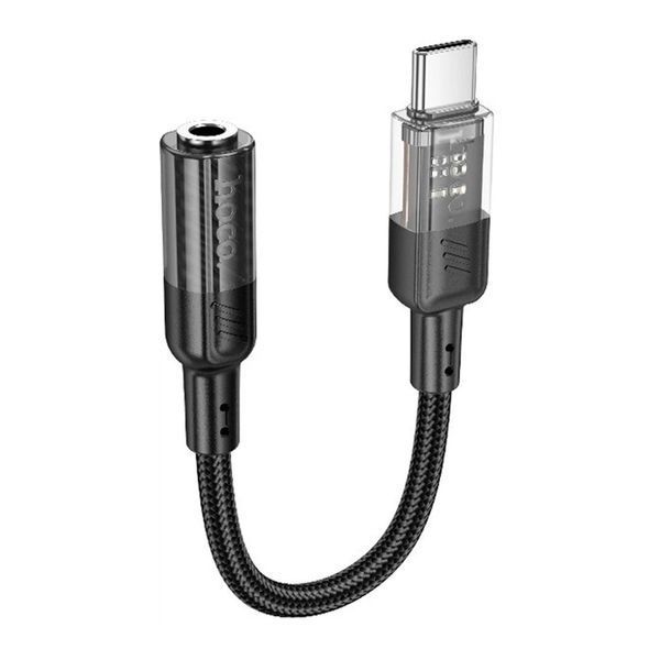 AUX Hoco LS37 to Type-C adapter black 46845 фото