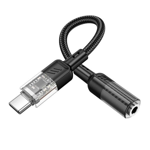AUX Hoco LS37 to Type-C adapter black 46845 фото