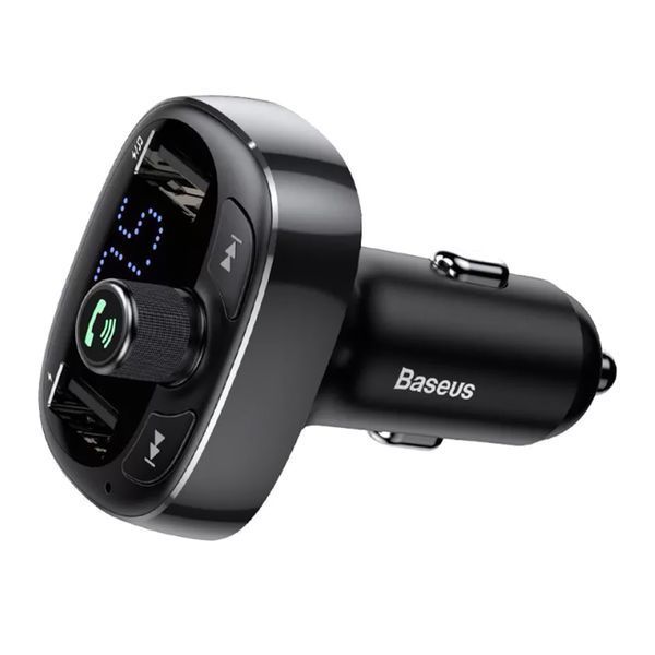 FM трансмістер Baseus S-09 Lite 2.4A 2USB black 36359 фото