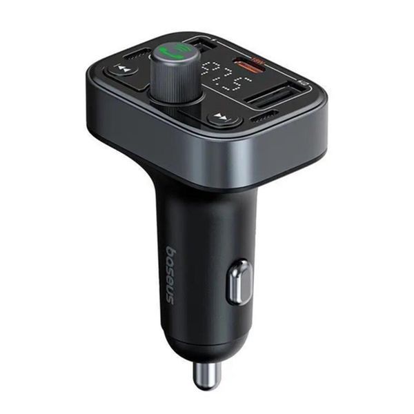 FM трансмістер Baseus S-09 Lite 2.4A 2USB black 36359 фото