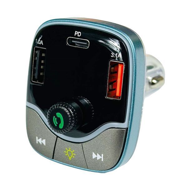 FM трансмістер Bluetooth FM-HM104 PD20W+QC3.0 black 42483 фото