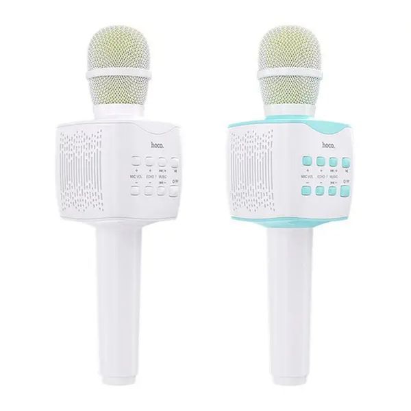 Мікрофон караоке Hoco BK5 Cantando bluetooth USB SD FM white 37874 фото