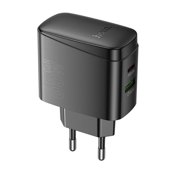 МЗП Hoco CS63A PD 65W/3A Gan (1USB/1USB-C) black 40210 фото