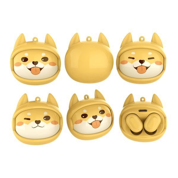 Навушники Air Bluetooth Shiba G05D Roling Face yellow 44154 фото