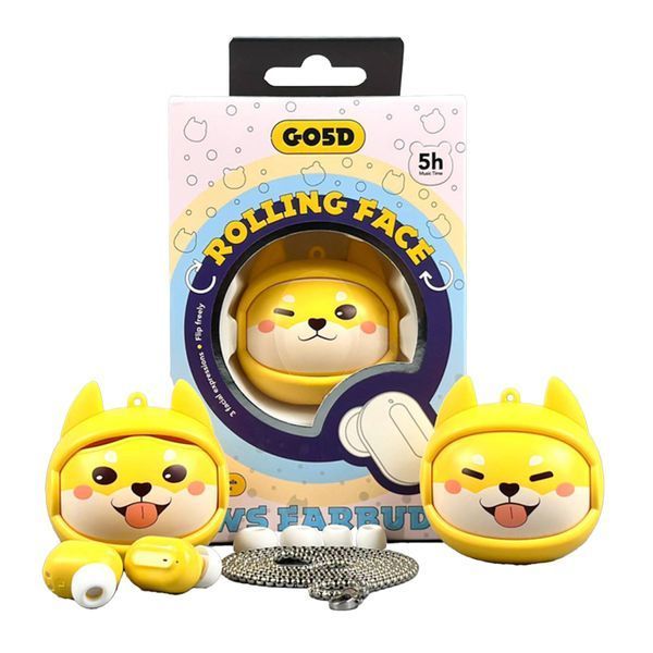 Навушники Air Bluetooth Shiba G05D Roling Face yellow 44154 фото