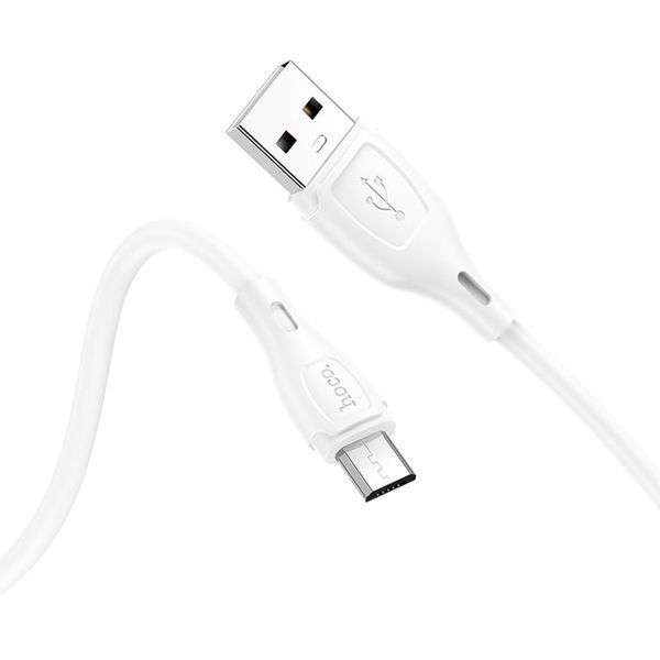 USB Cable Hoco Micro usb X61 2.4A 1m white 44466 фото