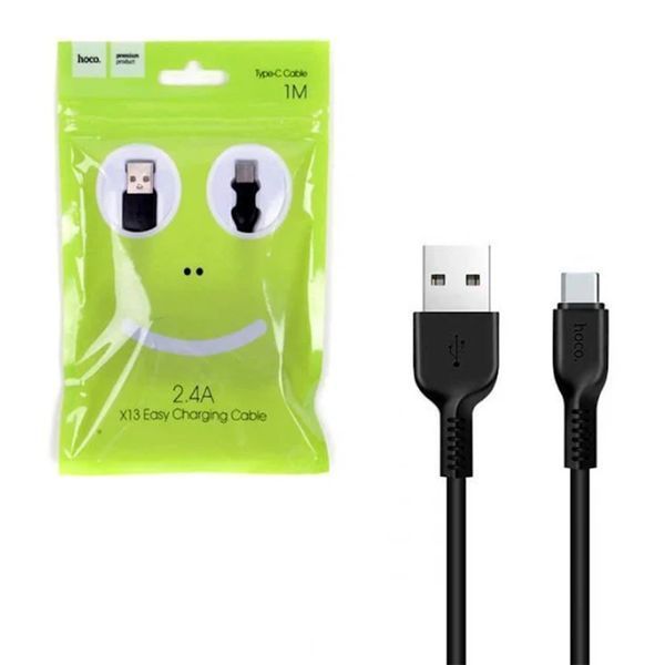 USB Cable Hoco Type-C X13 3A 1m black 37796 фото