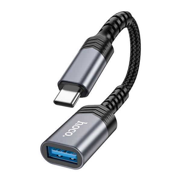 USB перехідник Hoco UA24 Type-C grey під флешку 45633 фото