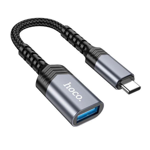 USB перехідник Hoco UA24 Type-C grey під флешку 45633 фото