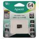 MicroSD 64GB Apacer UHS-1 Class 10 UA 10133 фото 1