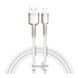 USB Cable Baseus Cafule Metal Lightning 2.4A (2m) white 02933 фото 1