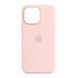 Silicone case iPhone 14 Pro Max with MagSafe chalk pink 42089 фото 1