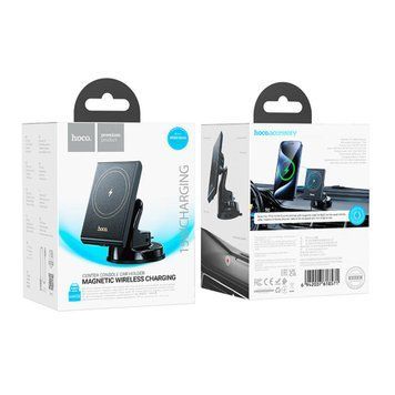 Автотримач з бездротовою зарядкою Hoco HW20 black 39343 фото