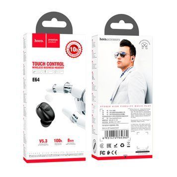 Bluetooth гарнітура Hoco E64 mini black 29972 фото