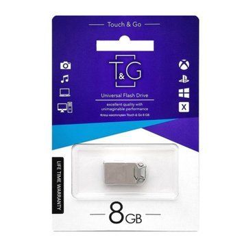 USB Flash 8 GB T&G 110 Metal Silver UA 23198 фото