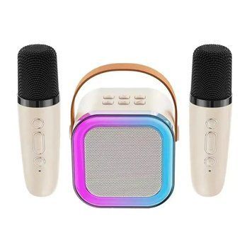 Колонка Bluetooth A9 2 мікрофона дитяче караоке beige 43181 фото