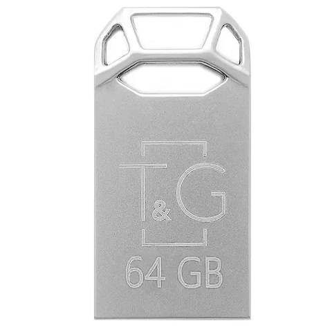USB Flash 64 GB T&G 110 Metal Silver 23718 фото