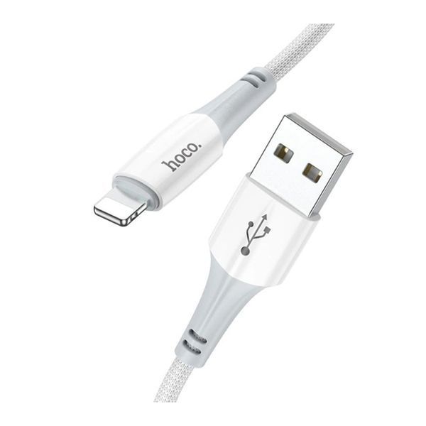 USB Cable Hoco Lightning X70 2.4A 1m white 33606 фото