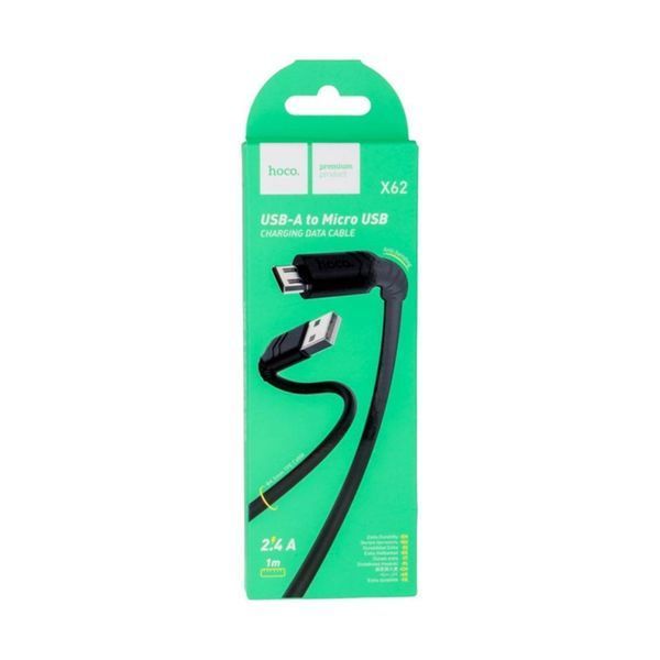 USB Cable Hoco micro usb X62 2.4A 1m black 28212 фото