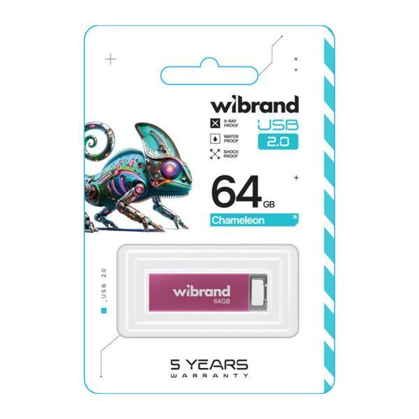 USB Flash 64 GB Wibrand Chameleon Pink 08944 фото