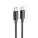 Cable Hoco Type-C to Type-C X96 60W/3A 0.25m black 34359 фото 1
