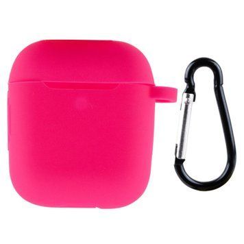 Чохол Silicone Case на AirPods 1/2 hot pink 06192 фото