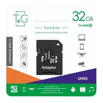 MicroSD 32GB T&G UHS-1 Class 10 UA 25254 фото