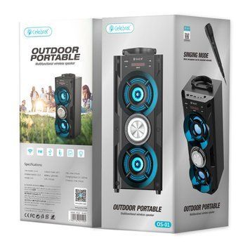 Колонка BIG Bluetooth Celebrat OS-01 black 33393 фото