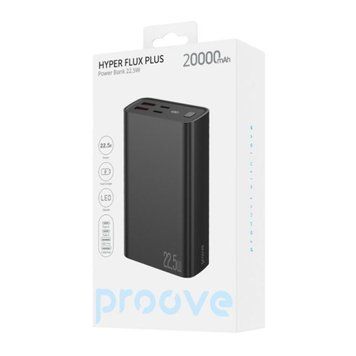 Power bank 20 000 mAh Proove 22.5W Hyper Flux Plus Black 44267 фото