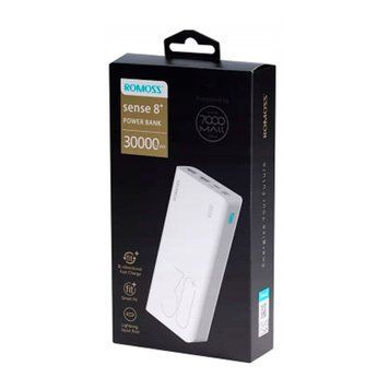 Power bank 30 000 mAh Romoss Sense8+ (PHP30-401-02) white UA 46542 фото