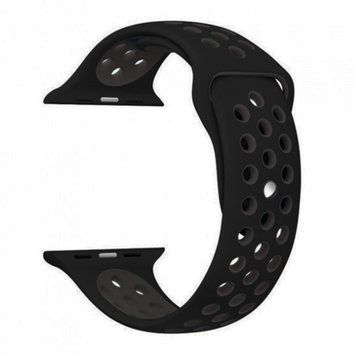 Ремінець Apple watch 42/44/45mm sport black 21635 фото