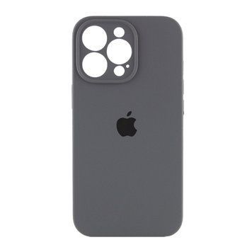 Silicone case Full camera iPhone 15 Pro dark grey 44168 фото