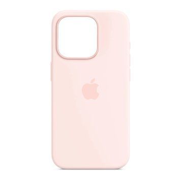 Silicone case iPhone 15 Pro with MagSafe light pink 42096 фото