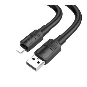 USB Cable Hoco Lightning X84 2.4A 1m black 29469 фото