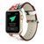 Ремінець Apple watch 38/40mm leather with flowers 24486 фото