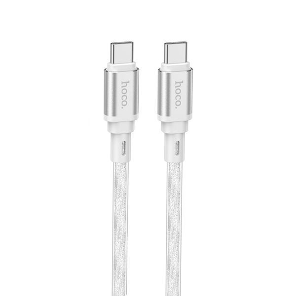 Cable Hoco Type-C to Type-C X98 60W/3A 1m silver 34360 фото