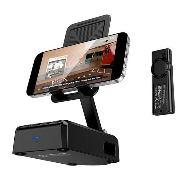 Підставка під телефон + Колонка Bluetooth Hoco HC45 Wave black 47404 фото