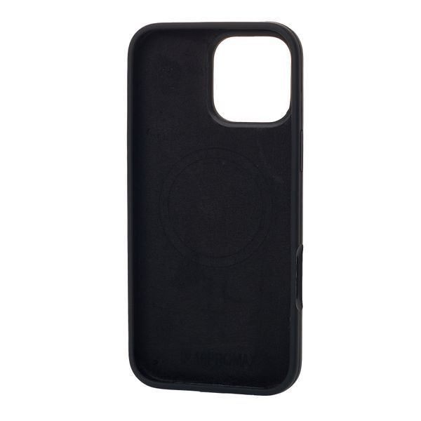 Silicone case iPhone 16e with MagSafe Premium black 41960 фото