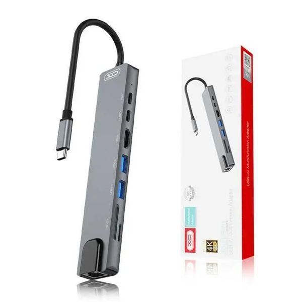 Type-C HUB XO HUB003 grey 03809 фото