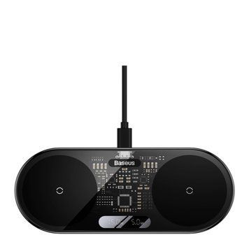Бездротовий ЗП Baseus Digital LED Display 2in1 20W black 26712 фото