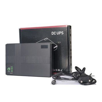 ДБЖ WGP Mini UPS 5V+9V+12V 2А 15V+24V 1А 10400mAh Black 02168 фото