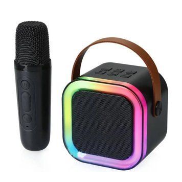 Колонка Bluetooth A3 1 мікрофон дитяче караоке black 38362 фото