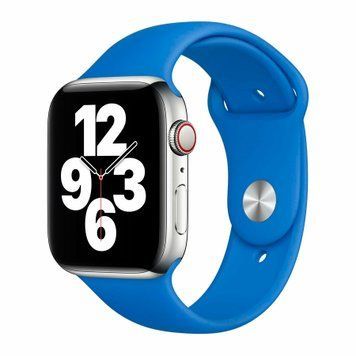 Ремінець Apple watch 42/44/45mm silicone capri blue 46970 фото
