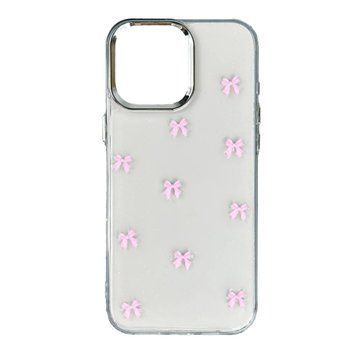 Силікон Xiaomi Redmi 13C Clear Shiny bows pink 44711 фото