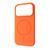 Silicone case iPhone 17 Pro with MagSafe Premium orange 47113 фото