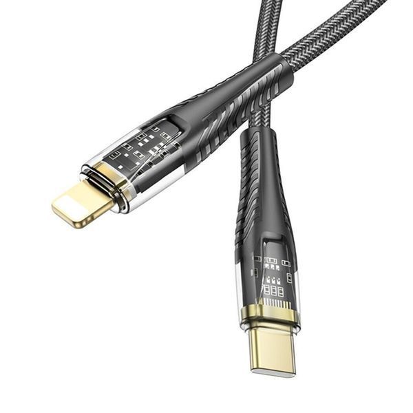 Cable Hoco Type-C to Lightning U121 1m black 42192 фото
