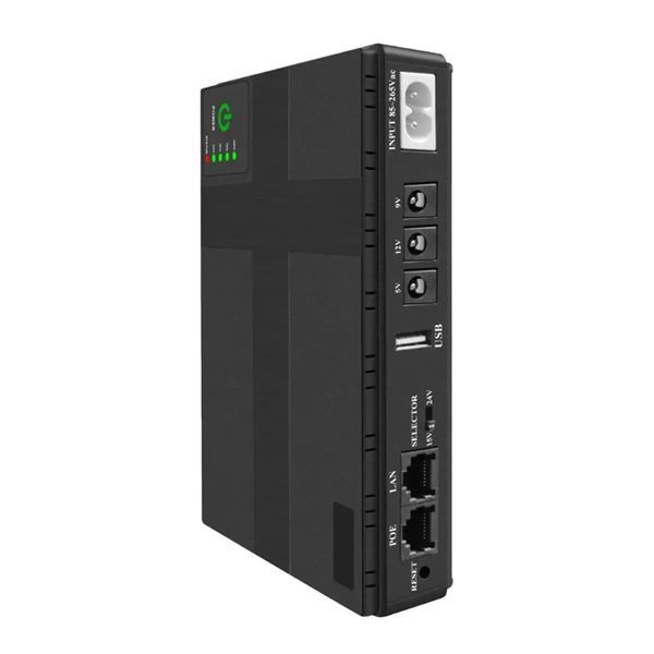 ДБЖ WGP Mini UPS 5V+9V+12V 2А 15V+24V 1А 10400mAh Black 02168 фото