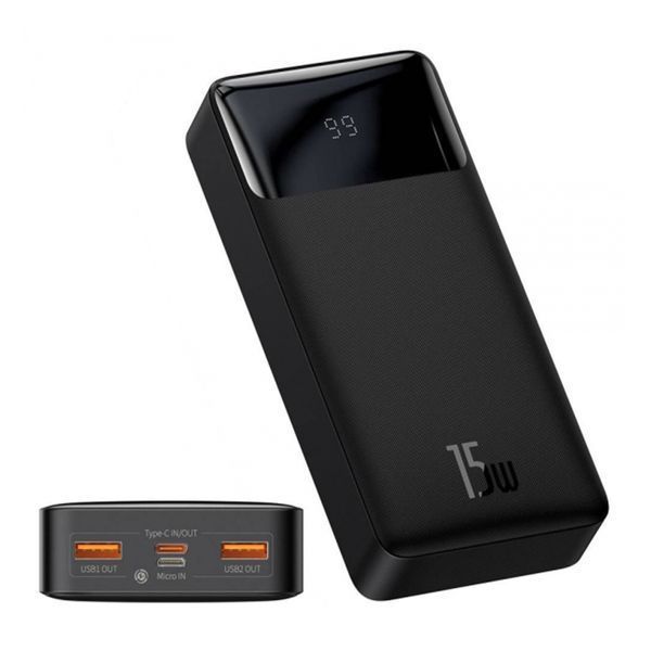 Power bank 20 000 mAh Baseus Bipow Display 15W black 26915 фото